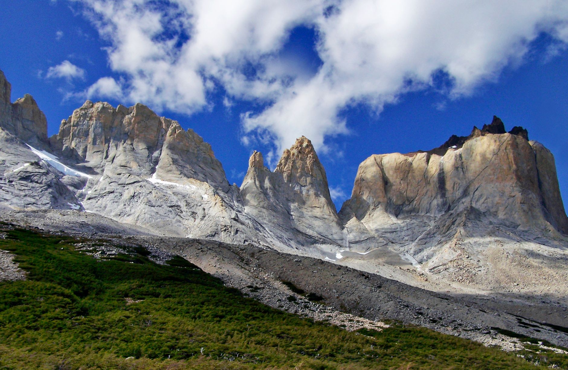 Patagonia jagged mountain peaks